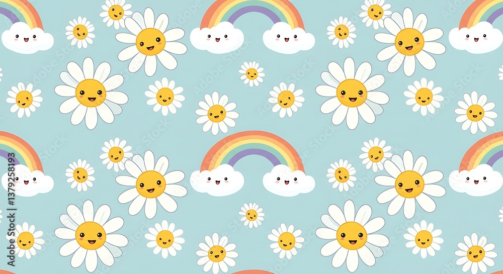 Rainbow Daisies' Delight AI Generated Rainbow Daisies' Delight AI Generated