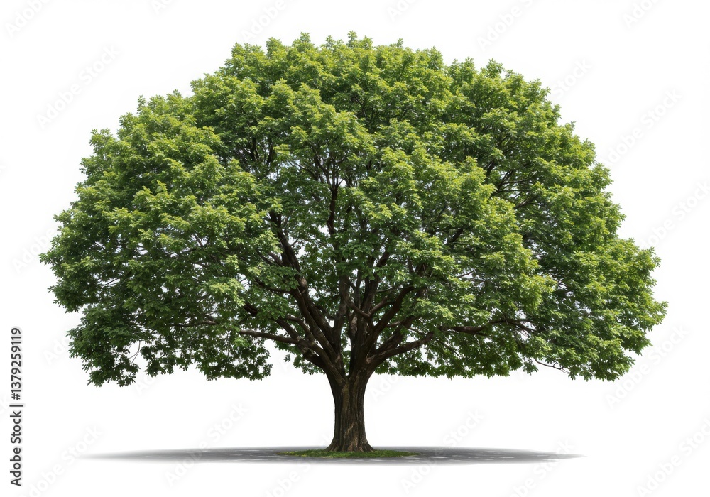 Obraz premium large mature tree isolated white BACKGROUND