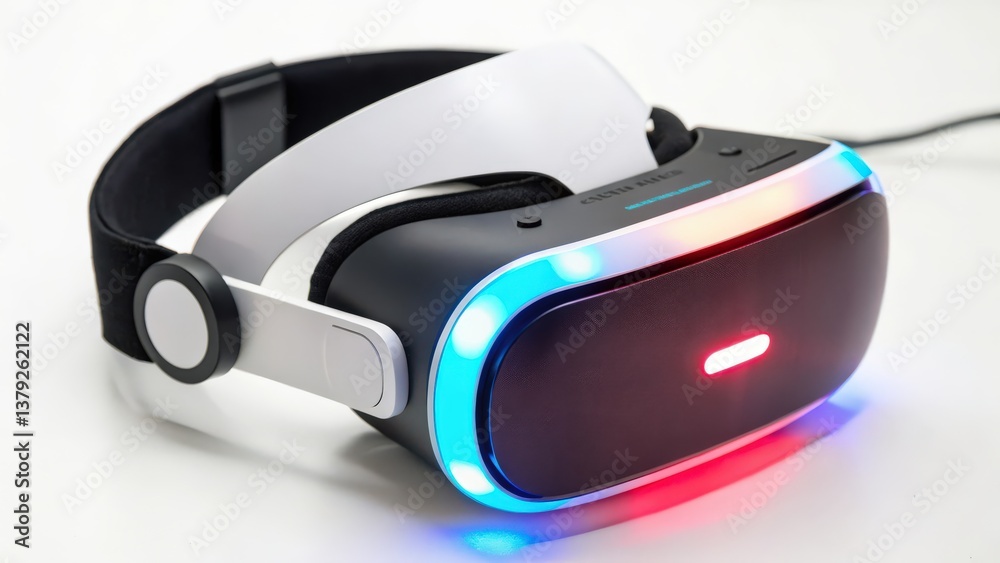 Fototapeta premium Virtual Reality Headset with RGB Lighting