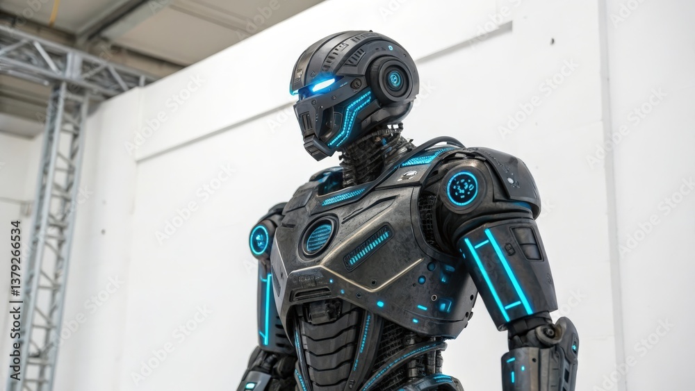 Advanced humanoid robot, artificial intelligence, futuristic technology Advanced humanoid robot, artificial intelligence, futuristic technology