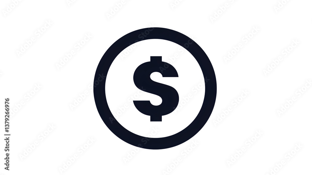 Dollar Sign in a Circle Finance Currency Money Icon for Business and Economics Graphics Dollar Sign in a Circle Finance Currency Money Icon for Business and Economics Graphics
