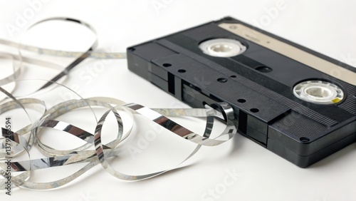 Damaged VHS Cassette Tape