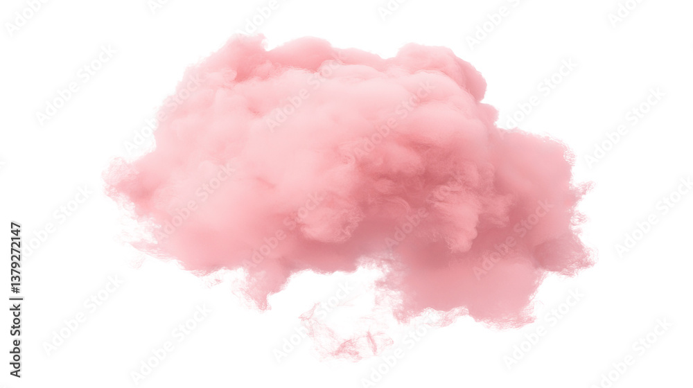 PNG of Fluffy pink cloud on a transparent background, evoking a dreamy and soft atmosphere. transparent or white background PNG of Fluffy pink cloud on a transparent background, evoking a dreamy and soft atmosphere. transparent or white background