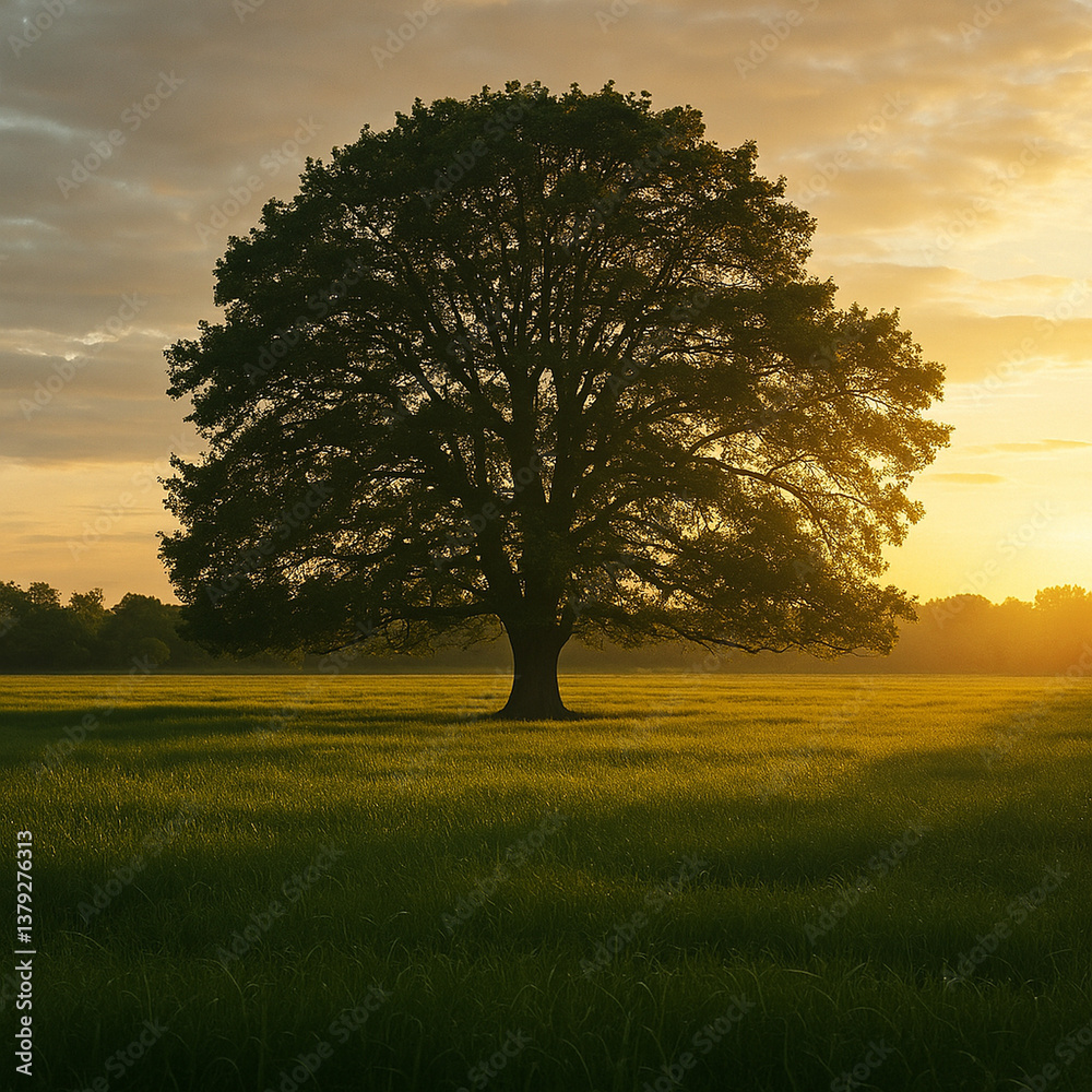 Naklejka premium tree in the field