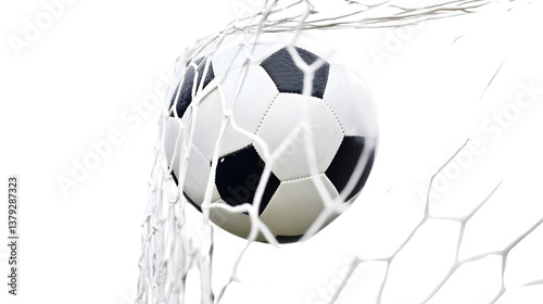 Professional Football Goal Isolated on White Background for Sports Designs