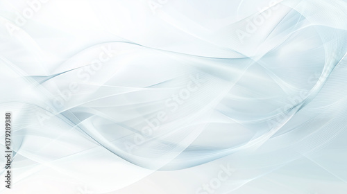 Wallpaper Mural astarte.ai: White Flow – Abstract Background with Soft Lines and Waves Torontodigital.ca
