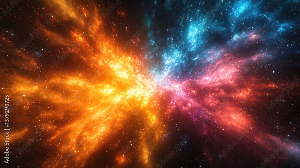 Fototapeta premium Abstract Rainbow Explosion Hypercolor Background for Holidays and Celebrations