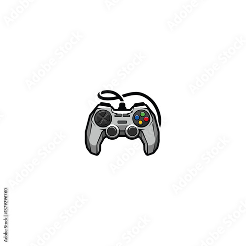 Gamer mascot logo flat vector design