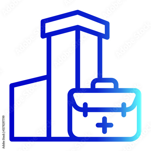 First Aid Icon Outline Gradient Style for Project Management Pack Icon Themes