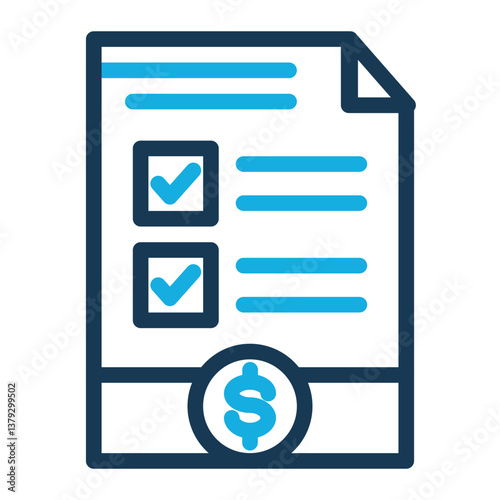 Contract Icon Outline Color Style for Project Management Pack Icon Themes