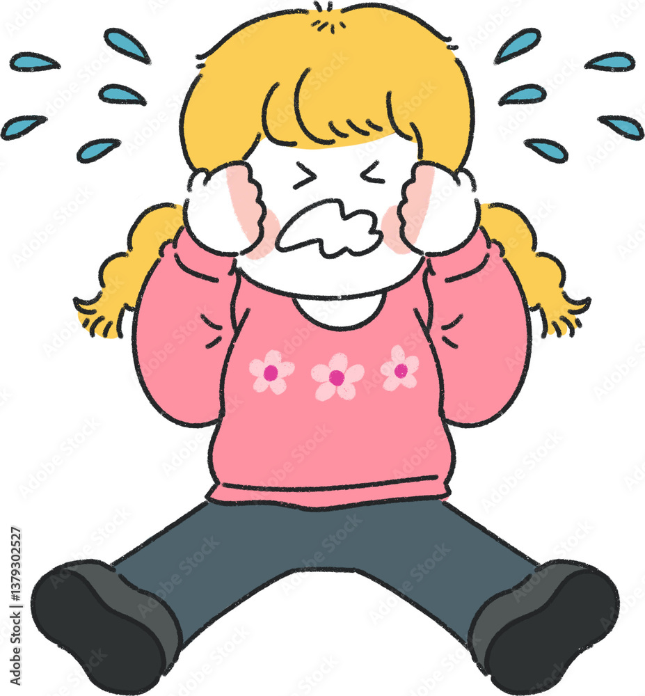 울고있는여자아이