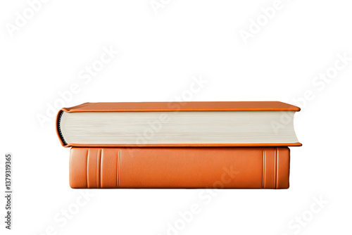 Stacked Orange Books - Knowledge and Wisdom