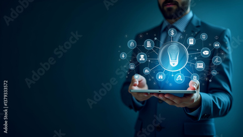 Contemporary Fintech Startups: Revolutionizing Financial Ecosystems with Disruptive Technology and Agile Digital Platforms in Stock Photo Concept