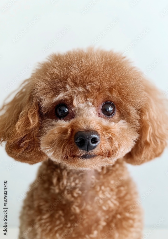 Portrait of an Adorable Toy Poodle Dog Looking at the Camera Portrait of an Adorable Toy Poodle Dog Looking at the Camera