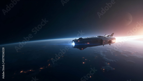 Wallpaper Mural Present a sleek wallpaper design capturing interplanetary travel with extensive negative space and refined digital accents that evoke advanced spacecraft navigation innovative propulsion breakthroughs Torontodigital.ca