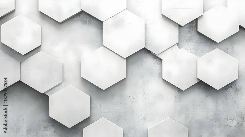 A modern hexagonal pattern on a textured background, showcasing geometric design elements.
