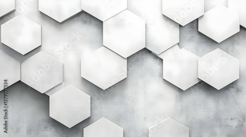 Obraz na płótnie A modern hexagonal pattern on a textured background, showcasing geometric design elements. w salonie