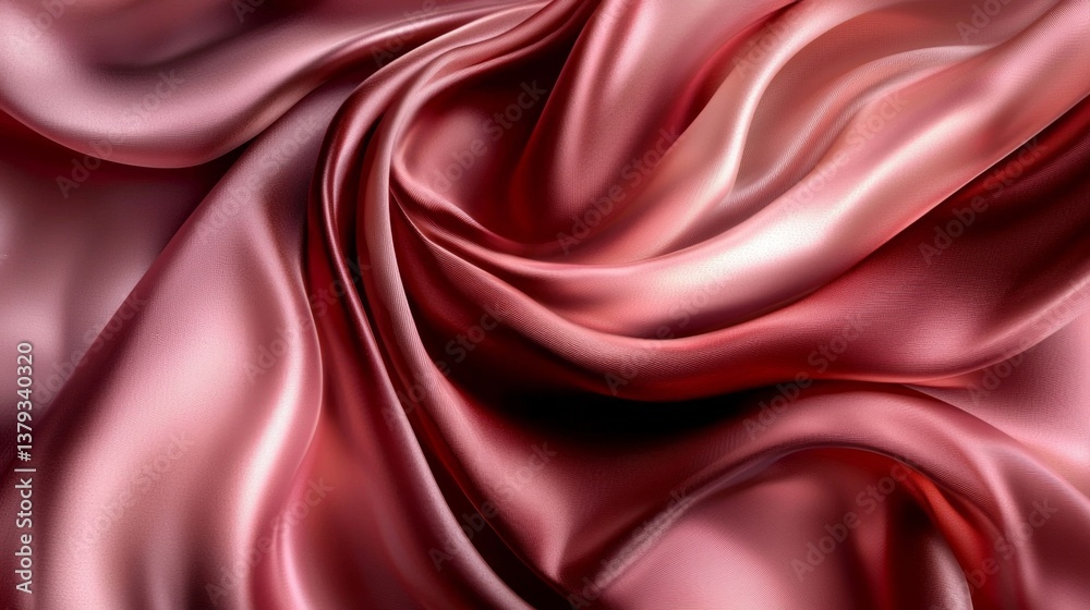 Obraz premium Digital artwork showcasing a luxurious pink satin cloth.