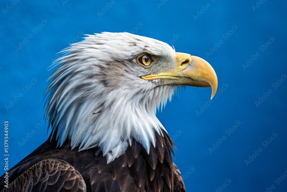 Majestic eagle on a blue background Majestic eagle on a blue background