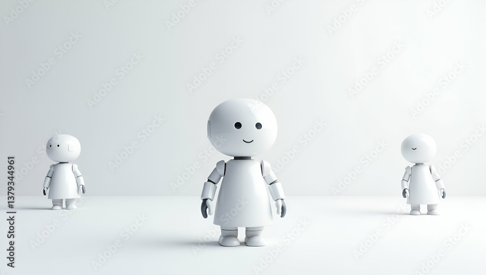 Futuristic Flat Wallpaper Design Featuring Smart AI Assistants in Expansive Space: Interactive Virtual Agents & Advanced Interfaces for Premium Media Stock Futuristic Flat Wallpaper Design Featuring Smart AI Assistants in Expansive Space: Interactive Virtual Agents & Advanced Interfaces for Premium Media Stock