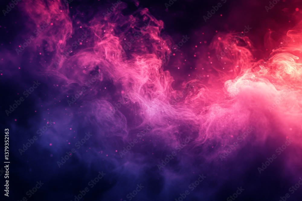 Fototapeta premium Colorful cosmic cloud with pink and purple nebula in deep space