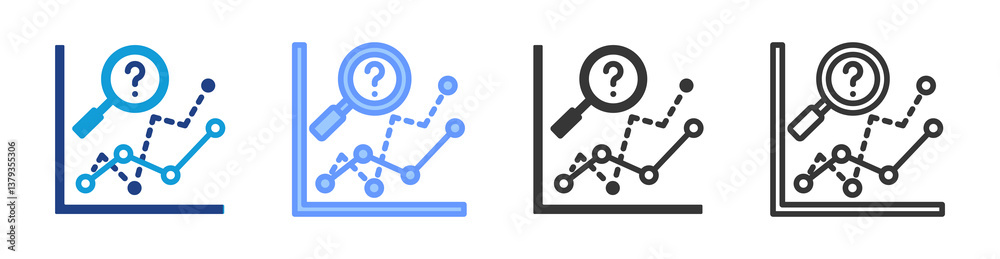 Analysis Forecasting icon set multiple style collection Analysis Forecasting icon set multiple style collection