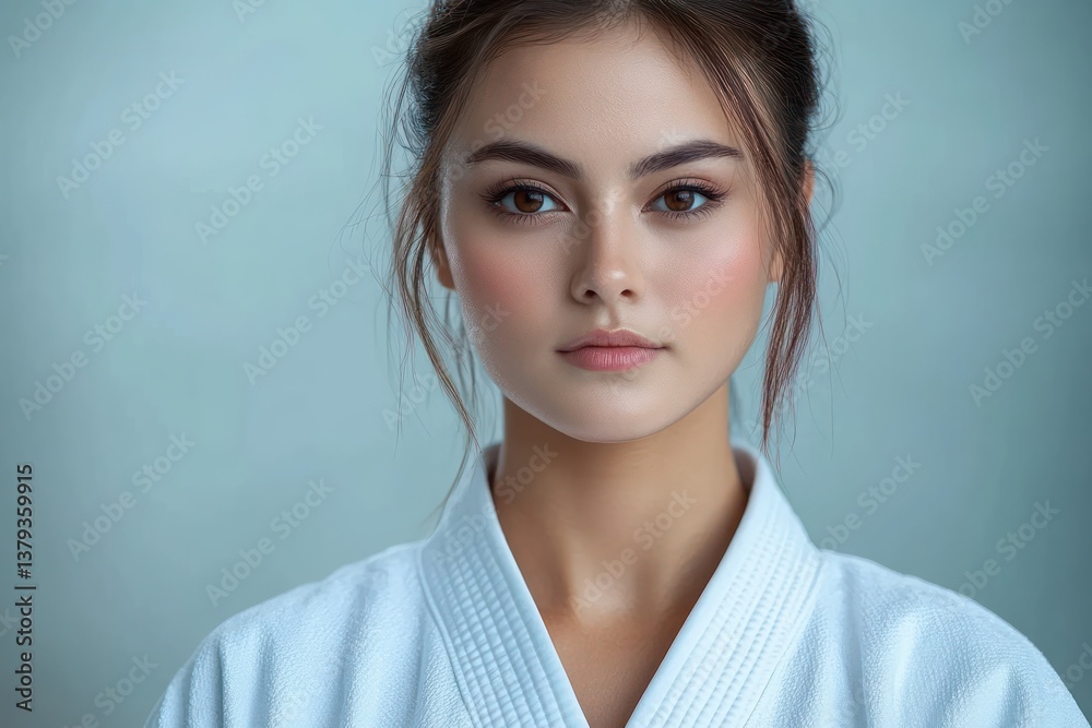 Portrait of Asian Woman in White Bathrobe with Mask Scars Worrying About Surgery and Skin Treatment During Pandemic Portrait of Asian Woman in White Bathrobe with Mask Scars Worrying About Surgery and Skin Treatment During Pandemic