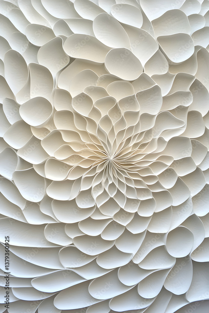 Abstract White Paper Flower Art Abstract White Paper Flower Art
