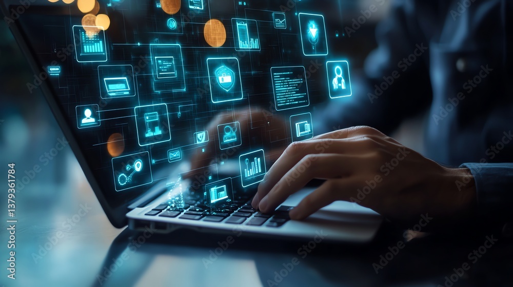 Cybersecurity: Data Flow and Digital Protection, A Futuristic Tech Vision Cybersecurity: Data Flow and Digital Protection, A Futuristic Tech Vision