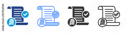 Corroborate icon set multiple style collection