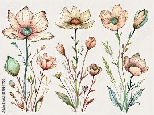 Botanical Floral Illustration