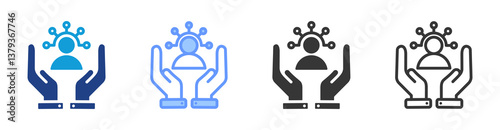 Proficiency Management icon set multiple style collection
