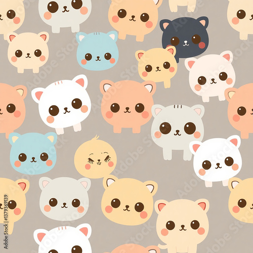 seamless pattern with funny panda