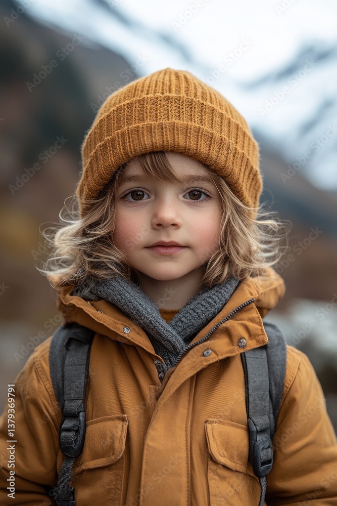 Happy Child Smiling in Mountains Enjoying Nature on Family Vacation Outdoor Adventure Lifestyle Happy Child Smiling in Mountains Enjoying Nature on Family Vacation Outdoor Adventure Lifestyle