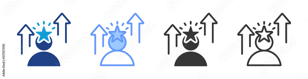 Leadership Excellence icon set multiple style collection Leadership Excellence icon set multiple style collection