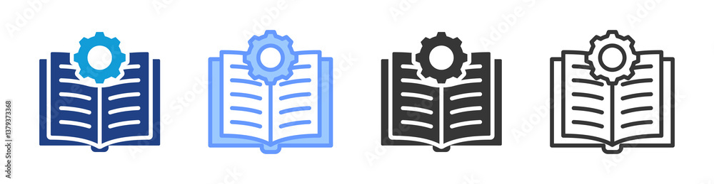 Training Modules icon set multiple style collection Training Modules icon set multiple style collection