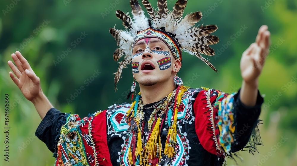 Obraz premium Native American Cultural Performance