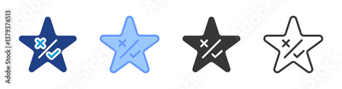 Reputation Evaluation icon set multiple style collection photo