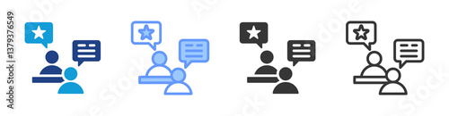 Consulting icon set multiple style collection