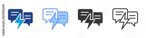 Crisis Leadership icon set multiple style collection