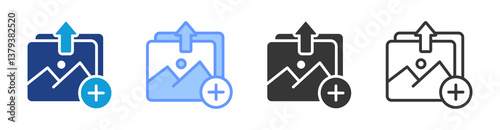 Posting icon set multiple style collection
