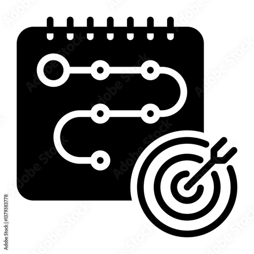Plan icon, glyph icon style