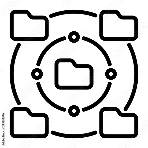 Sharing icon, line icon style