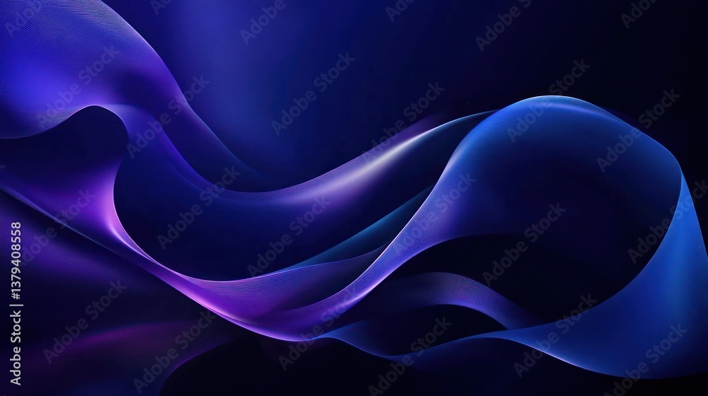 Obraz premium Abstract Blue and Purple Waves