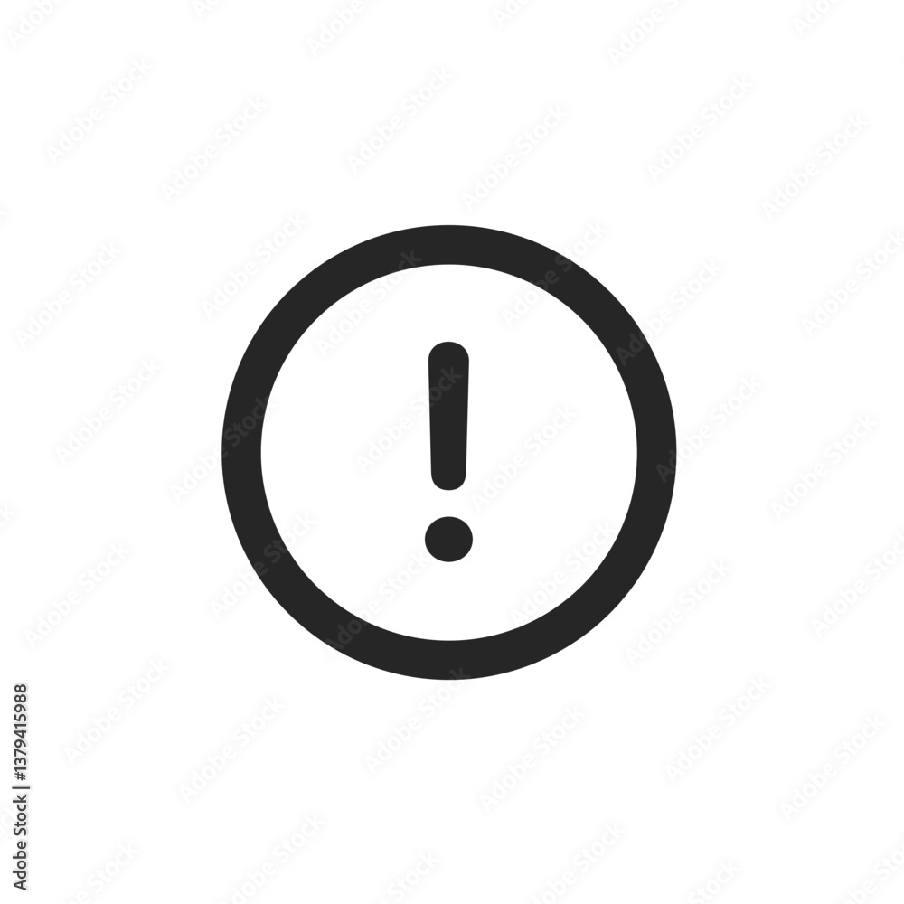 Outlined Circle Warning Icon Outlined Circle Warning Icon