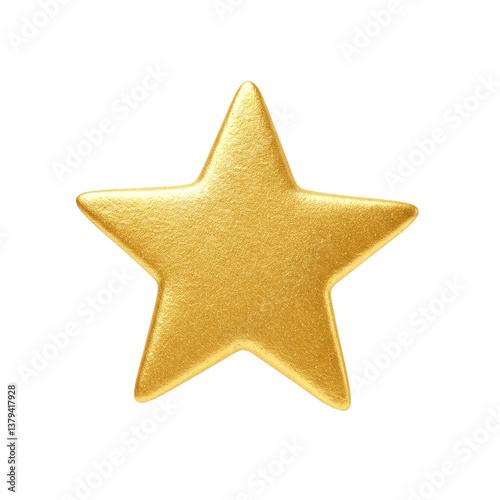 golden star isolated on white background