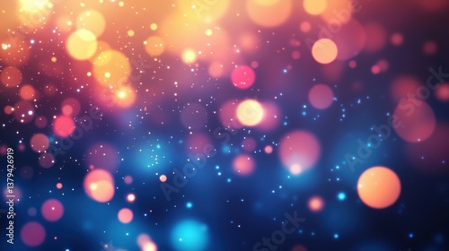 Background with Glowing Light Particles in a cosmic nebula