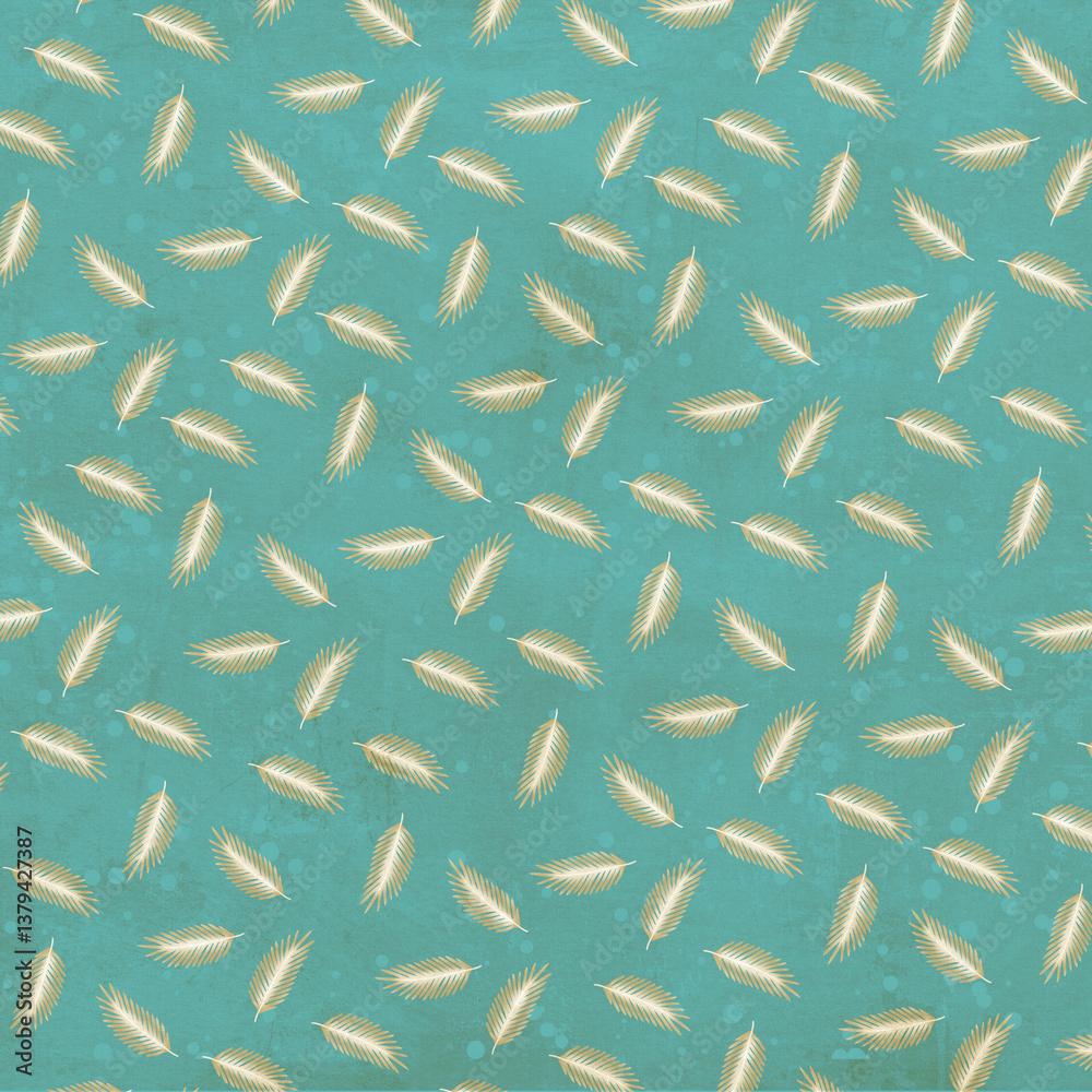 Leaf floral vector, ornamental paper, seamless repeat pattern design background Leaf floral vector, ornamental paper, seamless repeat pattern design background