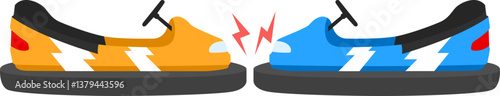 Illustration of Racing Bumper Cars