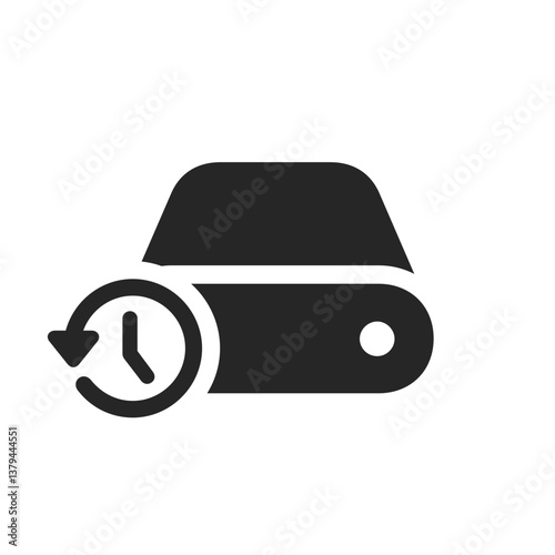 Filled External Drive Time Machine Icon